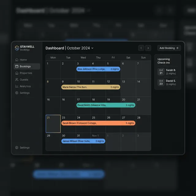 Interior de casa rural vacía esperando huéspedes